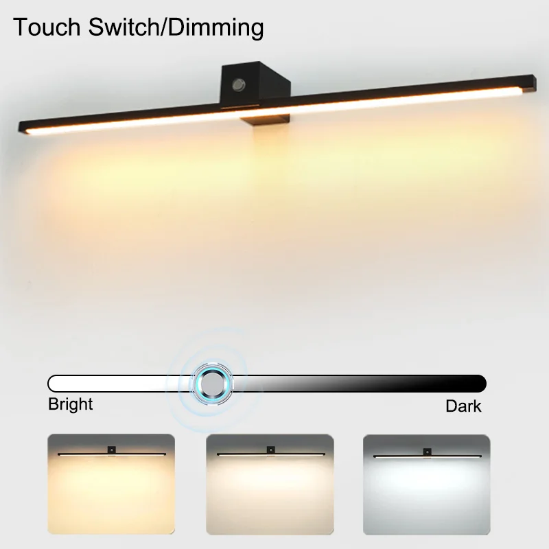 Nordic Dimmable LED Picture Lights Paintings Portrait Wall Lamps with Touch Switch Hard-wired Touch Switch Dimming Wall Sconce