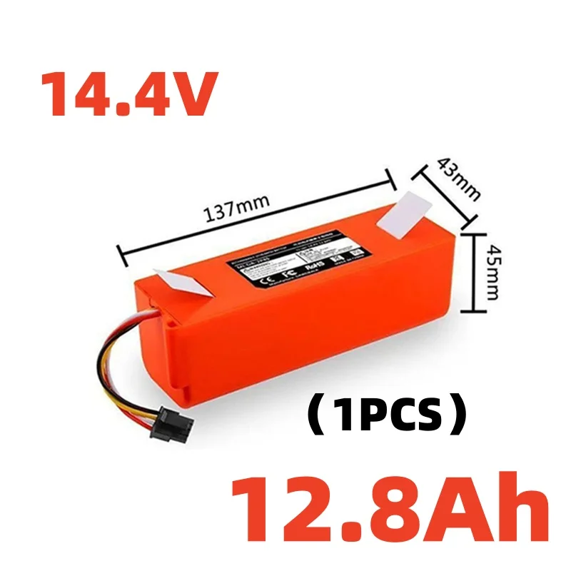 بطارية بديلة لشاومي Roborock S55 S60 S65 S50 S51 S5 MAX جهاز آلي لتنظيف الأتربة S6 أجزاء 14.4 فولت 12800 مللي أمبير في الساعة