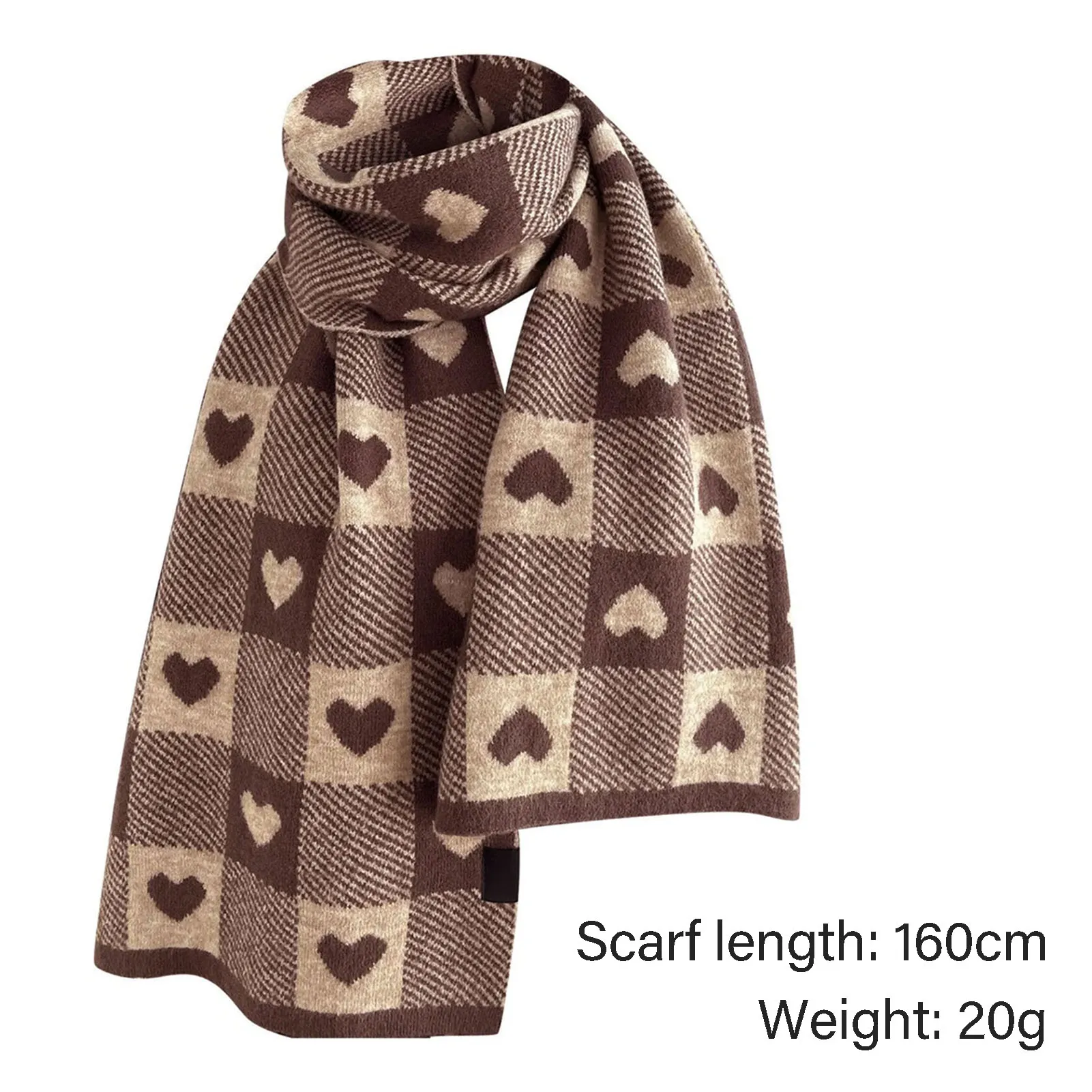 Autumn and Winter Scarf Long Blanket Love Scarf Winter Scarves and Wraps Gifts for Ladies and Girls