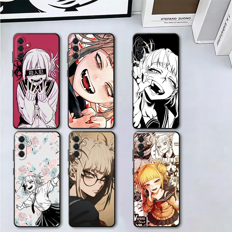 MHA My Hero Himiko Toga Soft Phone Case for Samsung A17 A37 A57 A16 A26 A36 A56 A15 A25 A35 A55 A14 A24 A34 A54 A13 A33 A53 Blac