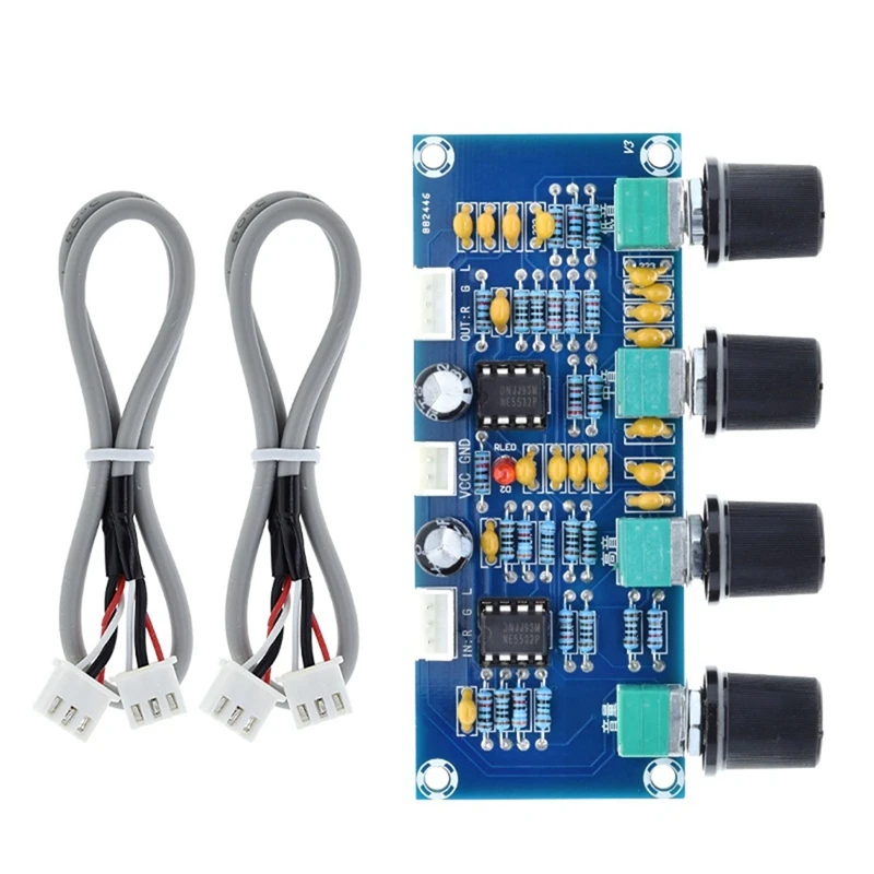 A48R-XH-A901 Tone Board Preamp Pre-Amp With Treble Bass Volume Adjustment Pre-Amplifier Tone Controller For Amplifier Board