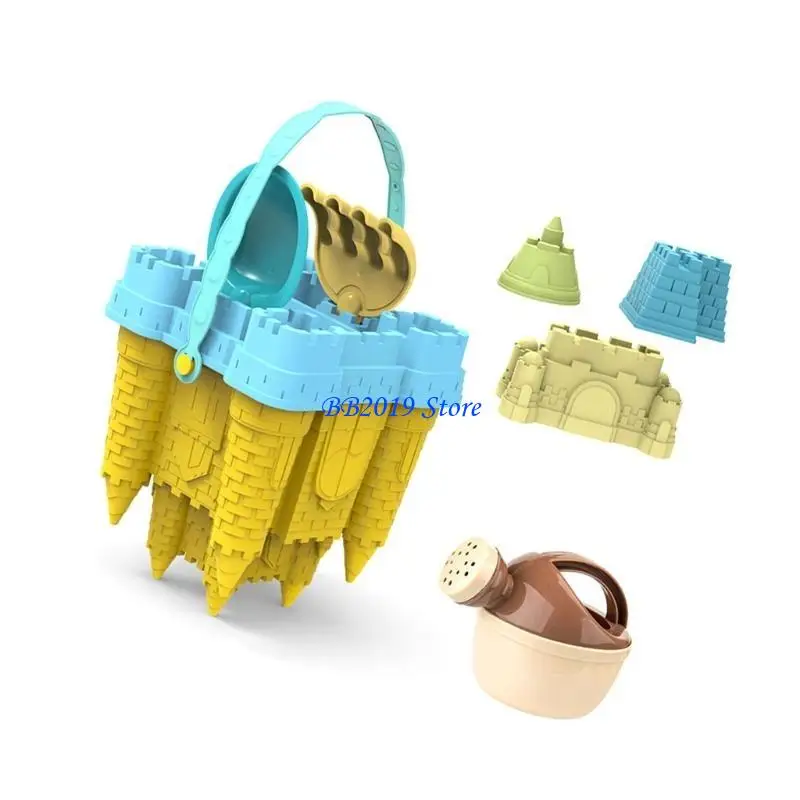 Q0KB Sand Bucket Beach Toy for Children Castelo areia ao ar livre Molde areia para menino Playset neve areia da