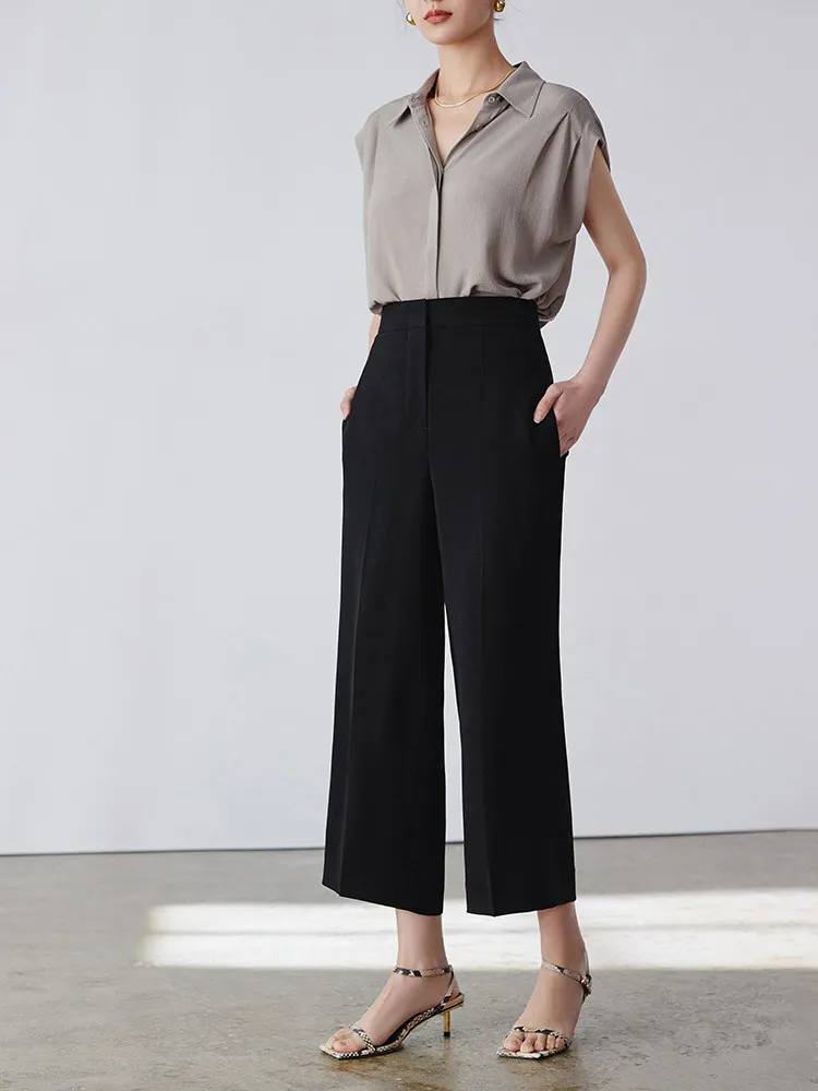 

Ningxia Home BI Loved Series Large MCHAO Book Tee Acetate Smooth Breathable Slimming Wide Leg Pants Casual High Waist