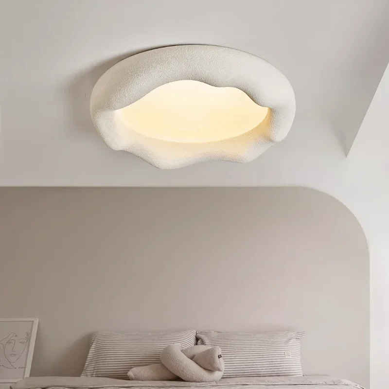 Nordic Wabi Sabi Cream Style Ceiling Light Japanese Style Creative Minimalist Living Room Bedroom Restaurant Cloud Ceiling Light