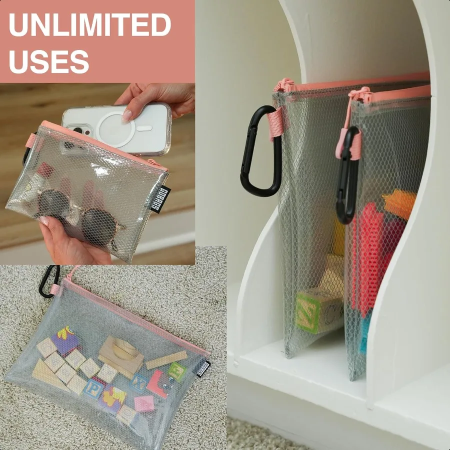 Bolsa transparente con cremallera de varios tamaños para producción aérea, paquete de 4, organizador de cables y bolsa de equipo de viaje para accesorios de cámaras electrónicas, herramienta Po