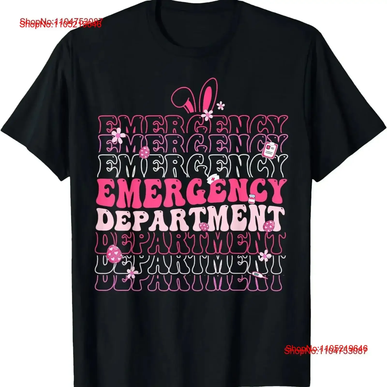 Emergency Department ER Nurse Bunny Easter Day Life T Shirt S 4XL vintage Washed Comfortable Stylish graphic Breathable