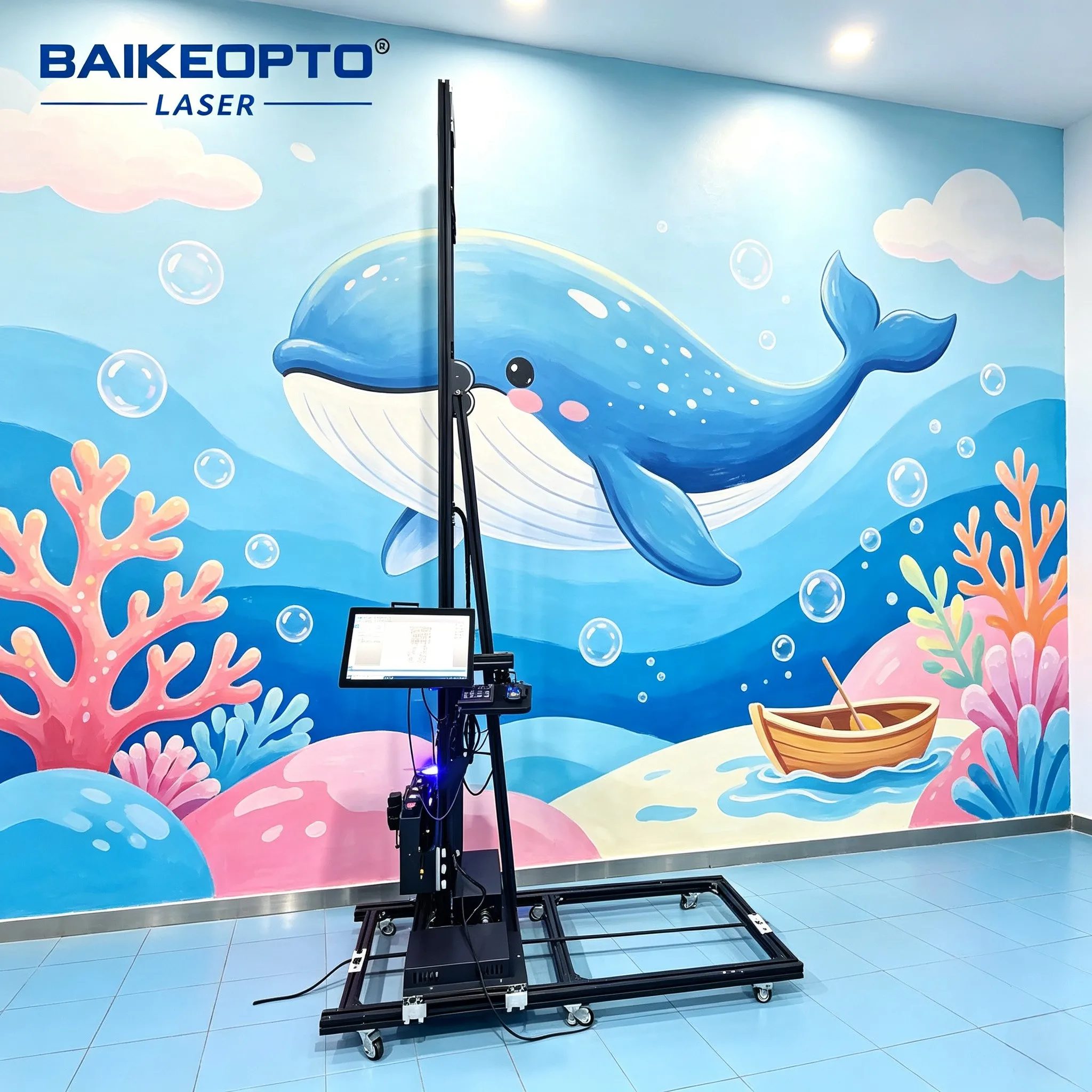 3D Vertical Direct Wall Printing Equipment High Quality Automatic Wall Mural Printer Equipped with Control Computer Software