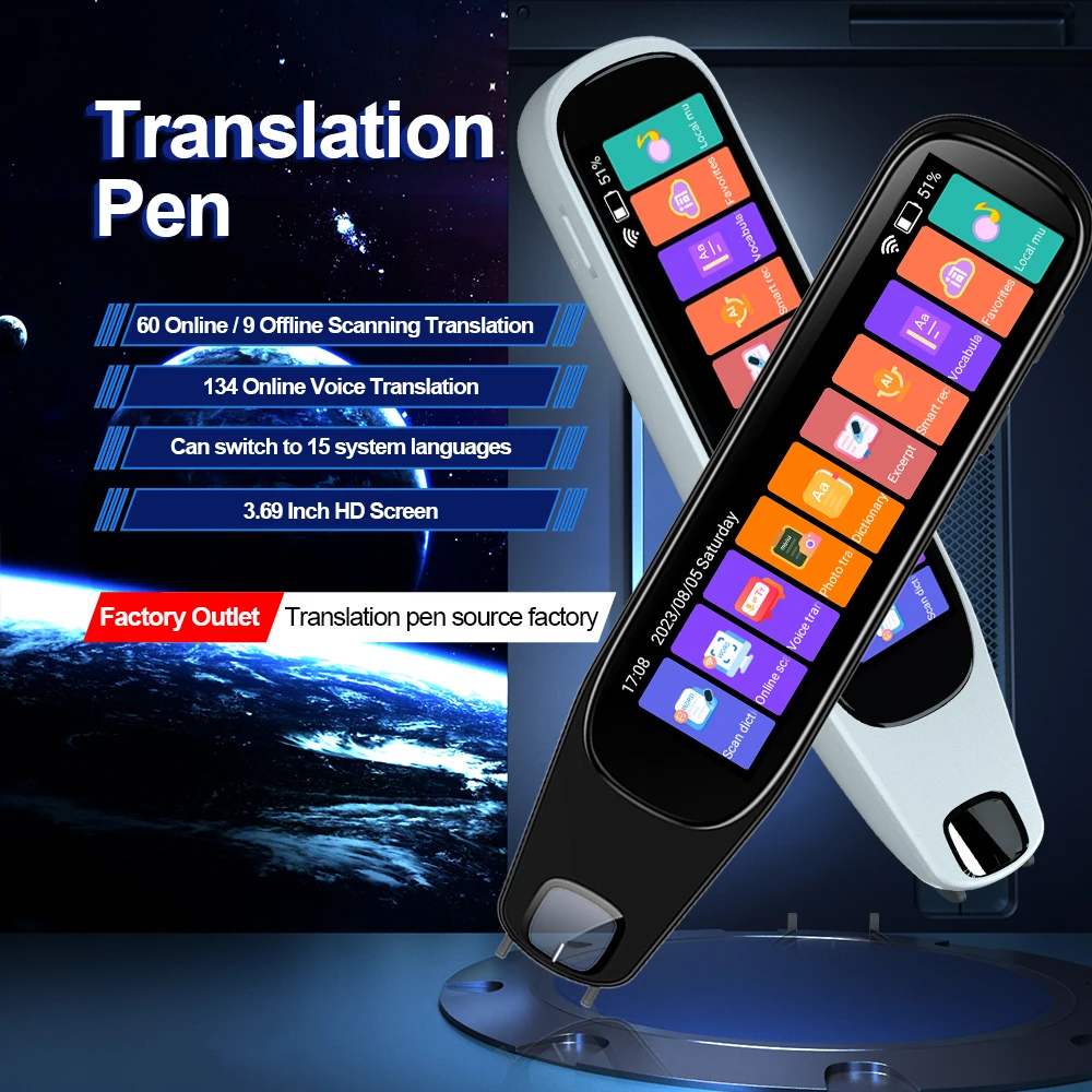 Factory Price 2025 142 Languages Scan Translation Voice Reading Pen Scanner Arabic Translator Device