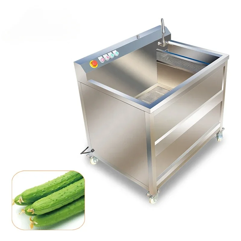 Continuously non-stop leafy vegetable fruit lettuce cabbage bubble washing washer sea cucumber washing machine