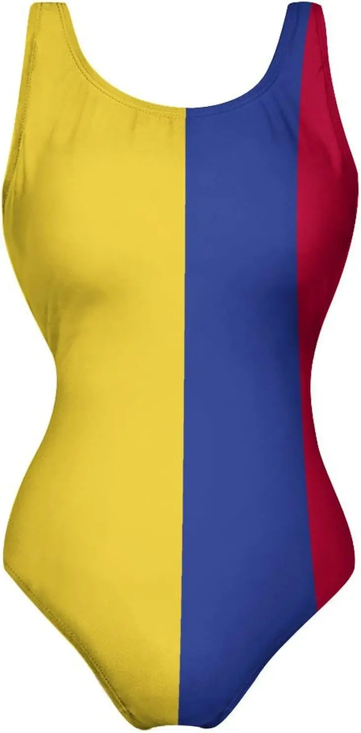 Luxy Trio كولومبيا العلم المرأة قطعة واحدة ملابس السباحة مثلث الاستحمام ملابس السباحة حفلة الشاطئ