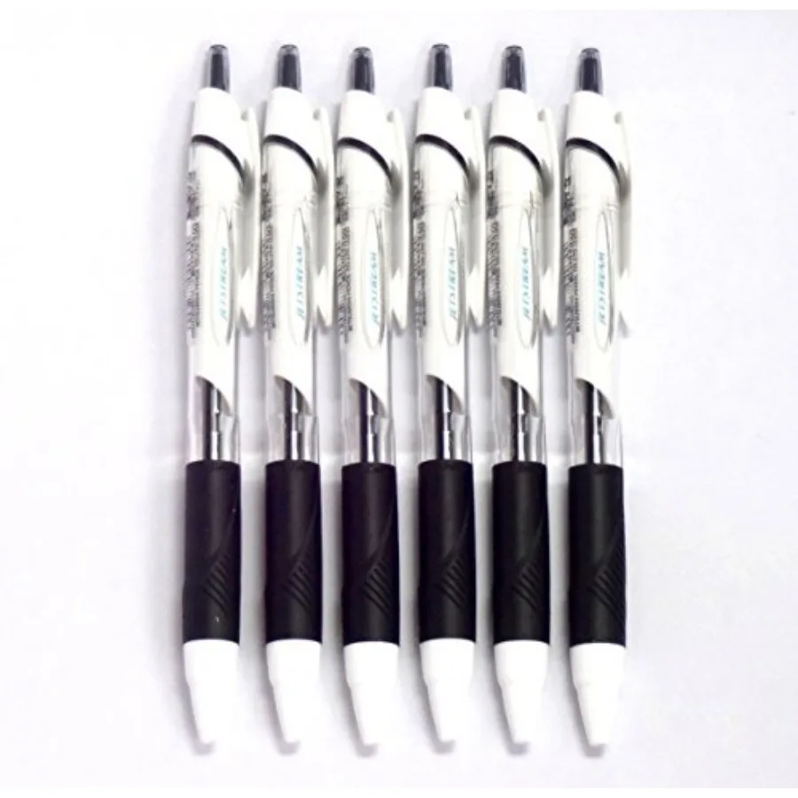 

Uni Jetstream Standard Ballpoint Pen, 0.5 mm, Black Ink, White Body, 6 pens per Pack Japan Import [Komainu-Dou Original Package