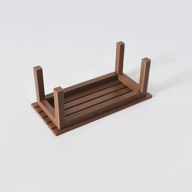 1/12 Simulation Table Bench Model Dollhouse Furniture Decoration Dolls House Living Scene Ornament Pretend Play Toys