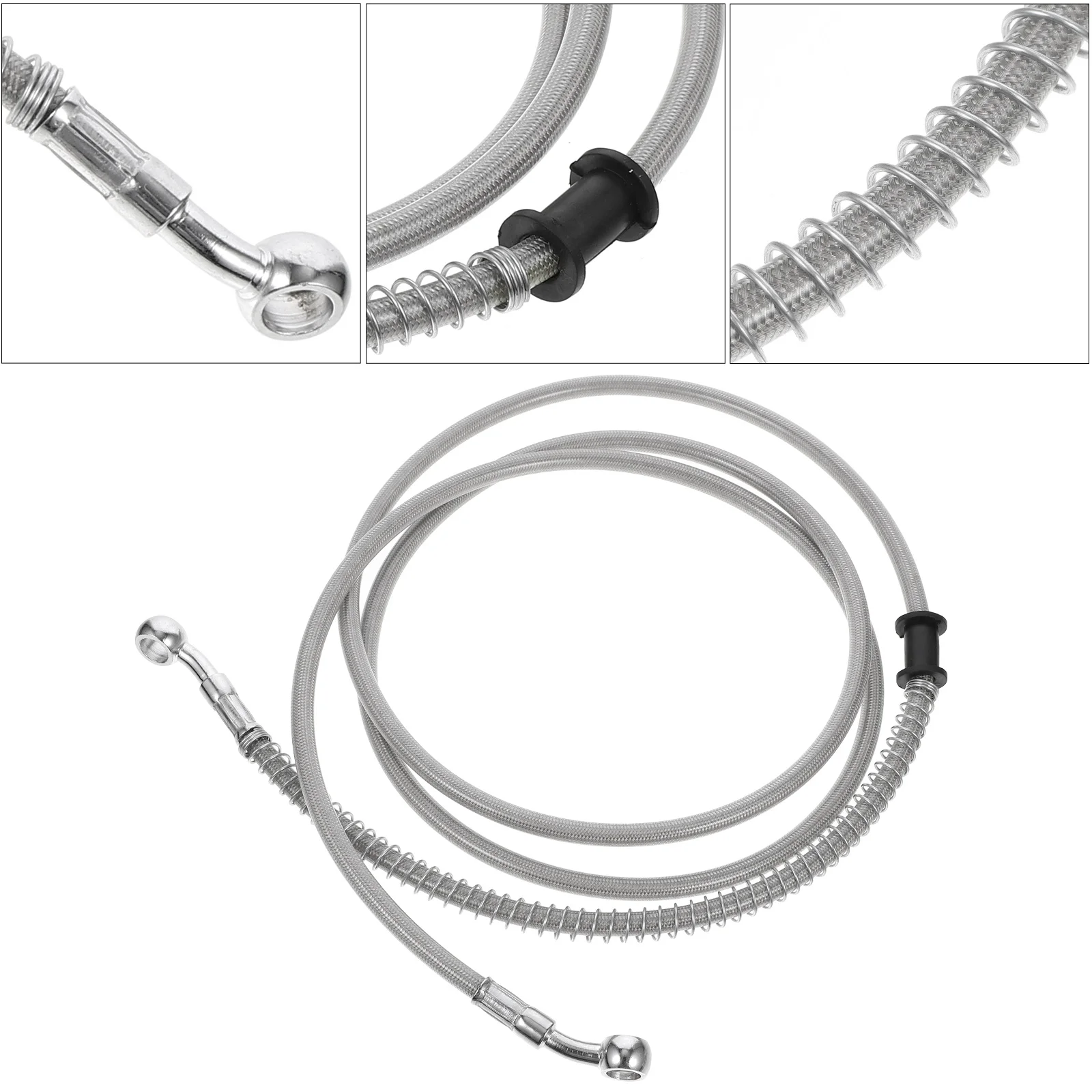 

Motorcycle Brake Oil Hose Durable Rubber Steel Wire Aluminum Alloy Low Deformation High Temperature Resistant Hydraulic Clutch