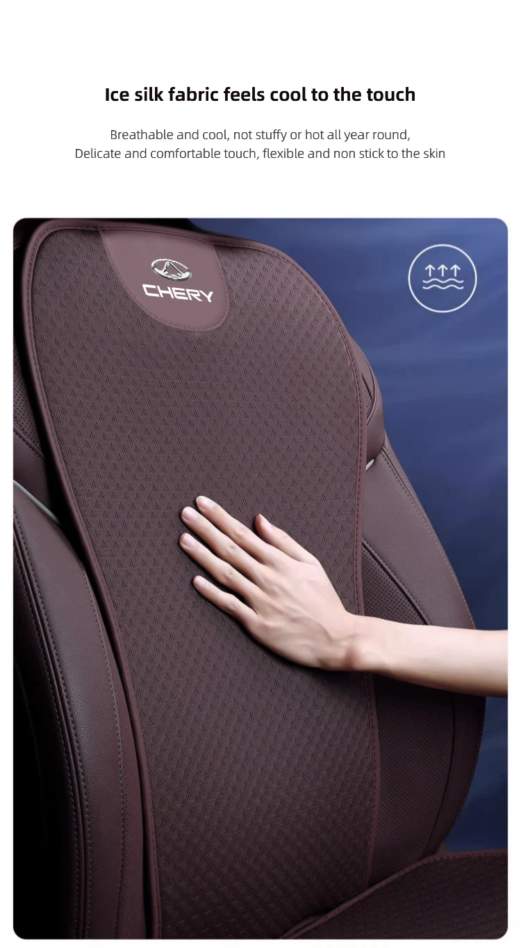 Auto Sitz Pad Rückenlehne Matte Eis Seide Flachs Sitzkissen Abdeckungen Für Chery Tiggo 7 Pro 8 4 5 3 2 T11 5X Amulett Fora QQ IQ Fulwin – Detail 12
