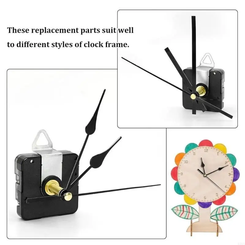Long Spindle Clock Movement Motor Replacement Kits Quiet Clock Mechanism Set for Battery Operated Wall Clock Repair Part 