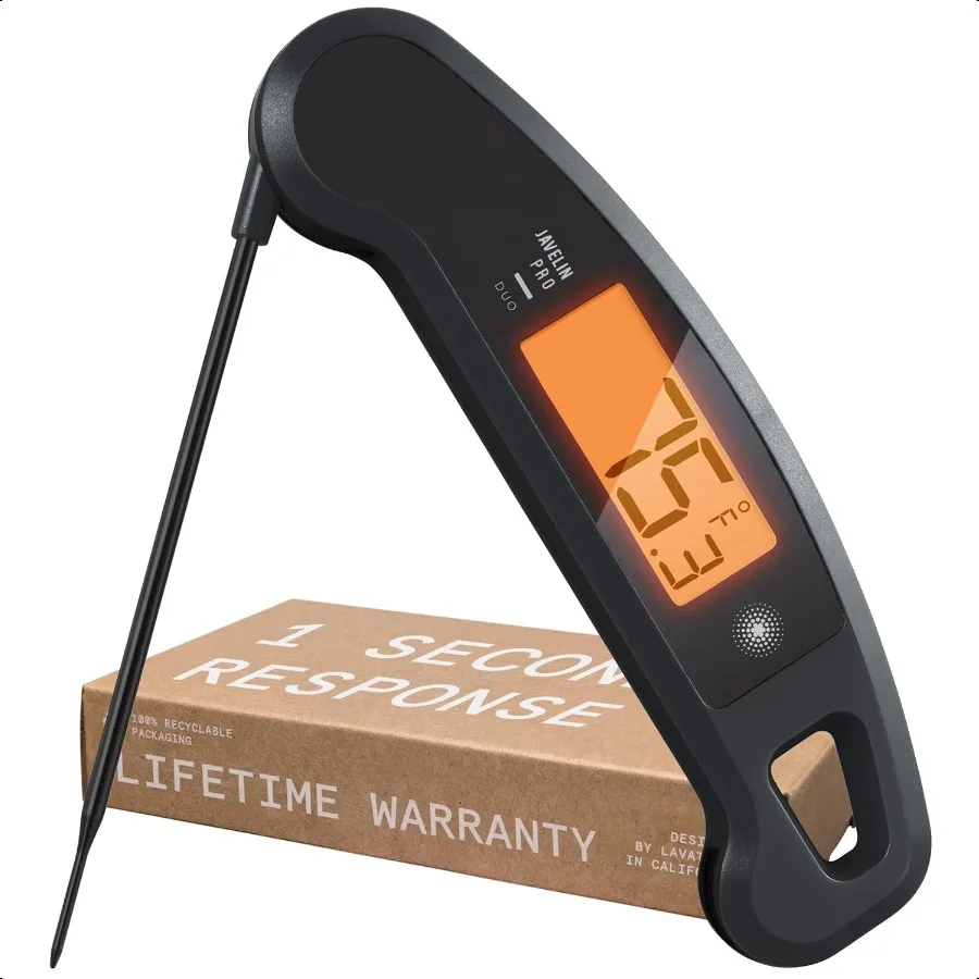 Javelin PRO Duo UltraFast 1Second Profional Digital Instant Read Meat Thermometer for Grill and Cook...