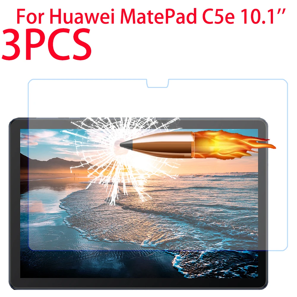 

3 Packs 9H Tempered Glass Screen Protector For Huawei MatePad C5e 10.1 inch 2022 Protective Film For Huawei C5e BZI-W00 BZI-AL00