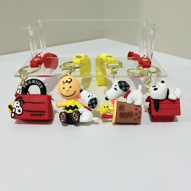 Snoopy Keychain Kawaii Car Keychain Girl Backpack Cartoon Decoration Student Backpack Pendant Friend Gift