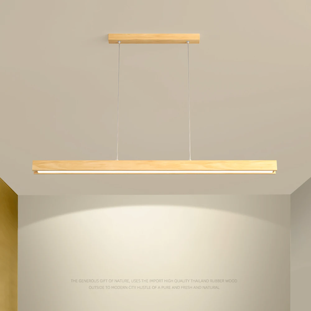 

Modern Dinning Room LED Pendant Lights Japan Wooden Hanging Lamp Nordic Style Dining Room Restaurant Cafe Bar Indoor Lighting