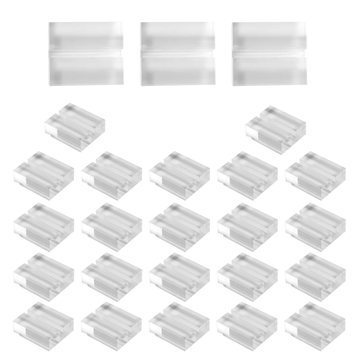 25 Buah Tempat Kartu Berdiri Akrilik 1.2 Inci Bening