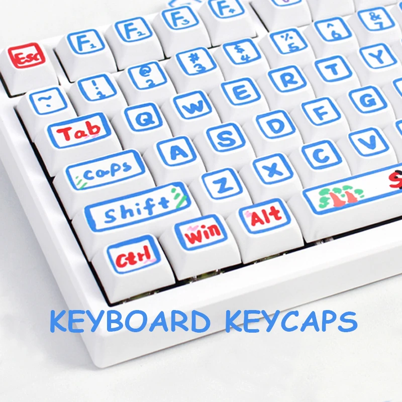 

127 Keys Handpainted Cute Keycaps DIY Personalized XDA Profile Keycaps for Mechanical Keyboard Custom Sublimation Keycap