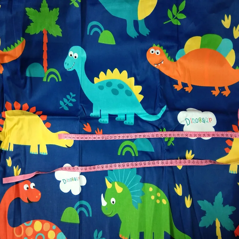 ViapHia 100% Cotton Dinosaur Dragon Series Printed  Cotton Fabric Sewing Cloth Dress Textile Tissue