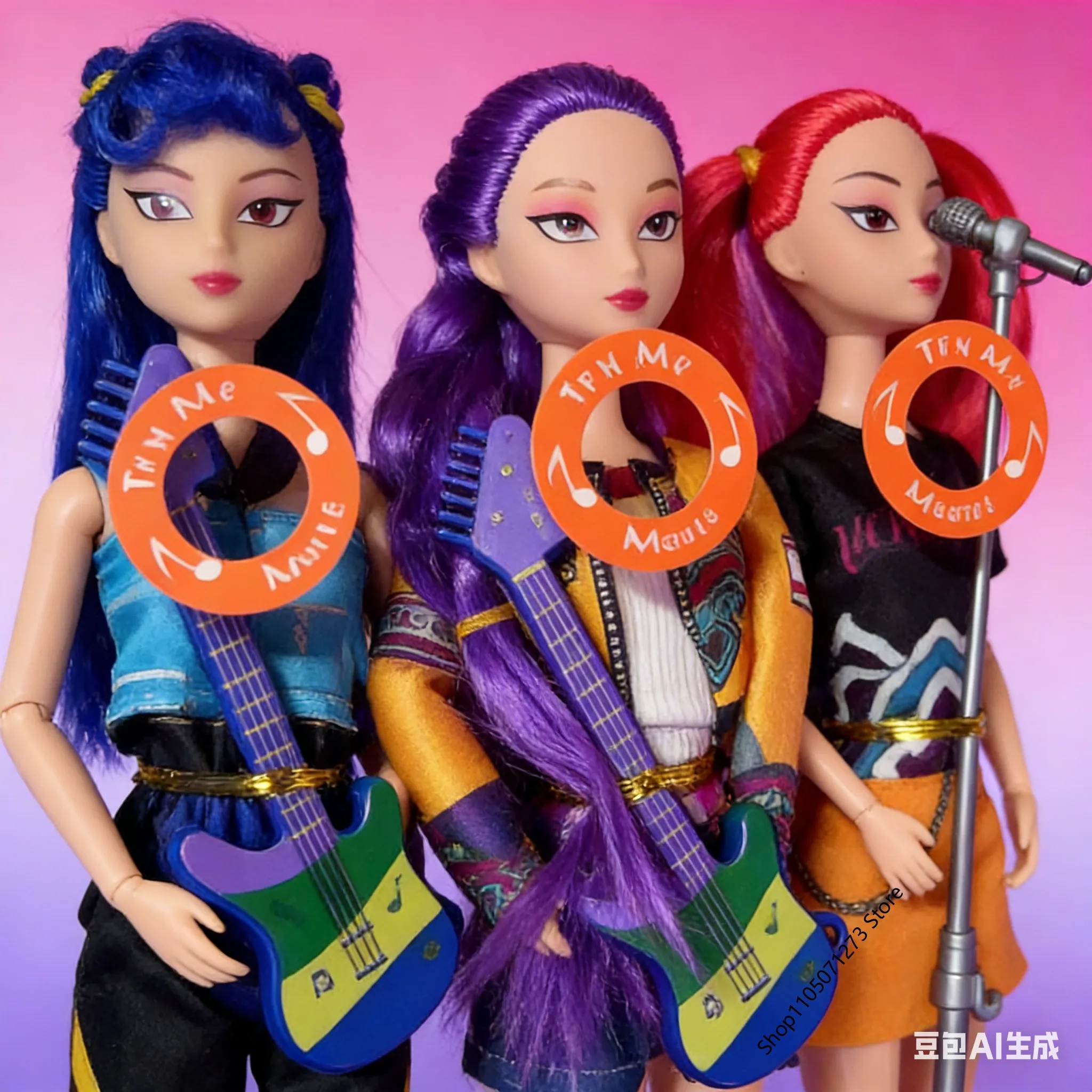 Anime dos desenhos animados kpop menina grupo música anime rumi mira zoe figuras de ação com modelo música decoração brinquedo crianças aniversário presente natal