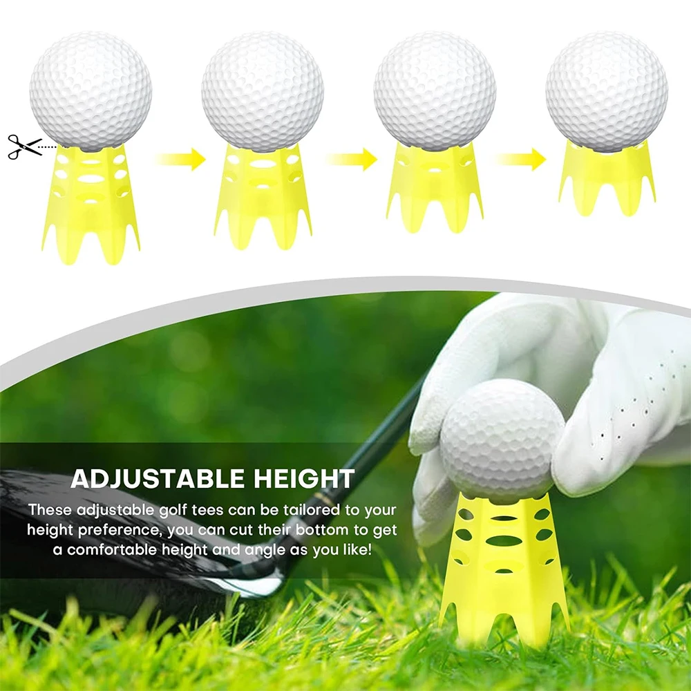 10PCS Golf Simulator Tees Golf Tees Simulator Kunststoff Praxis Training Für Rasen und Driving Range Hause Outdoor Indoor verwenden