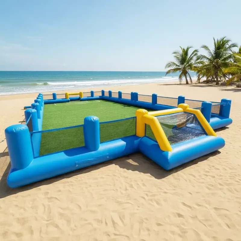 New Leap Inflatable 65ft Giant Sport Football Soccer Field Water Airtight goal Ground City Park Pitch