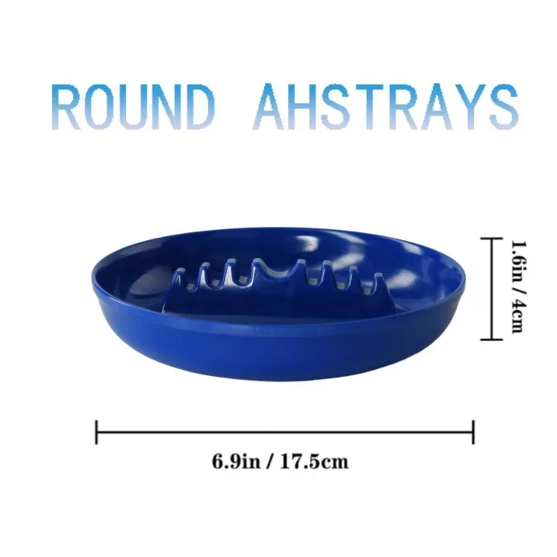 Round Melamine Ashtray Fireproof Drop Resistant Plastic Ashtray For Home Office Decor