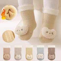 Warm Baby Floor Socks Winter Thick Non Slip Cute Kids Socks Cartoon Doll Baby Indoor Floor Socks