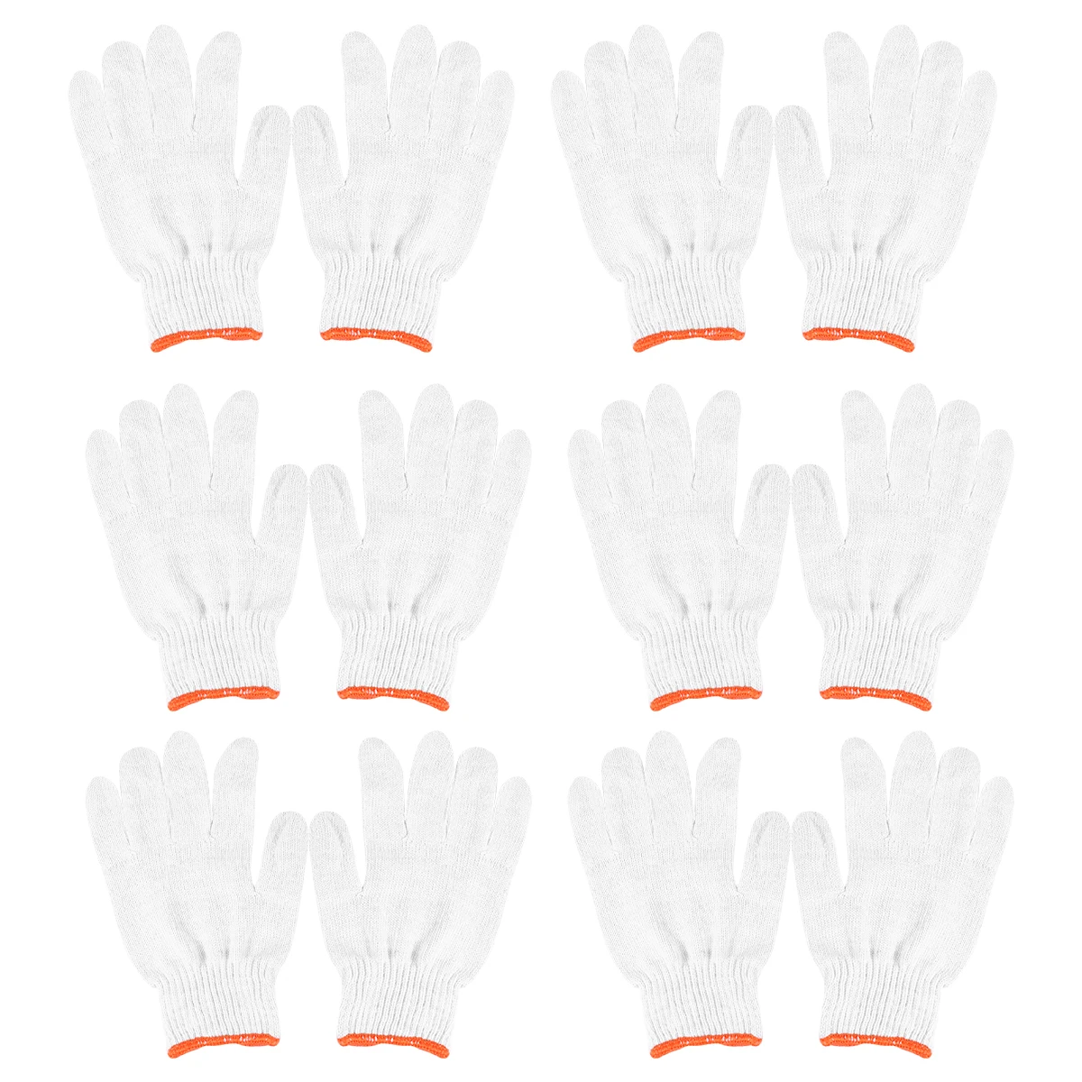 

24 Pairs Labour Protection Gloves Anti-slip Cotton Yarn Sproof Nylon Thread Work Gloves Reliable Fabric No Odor
