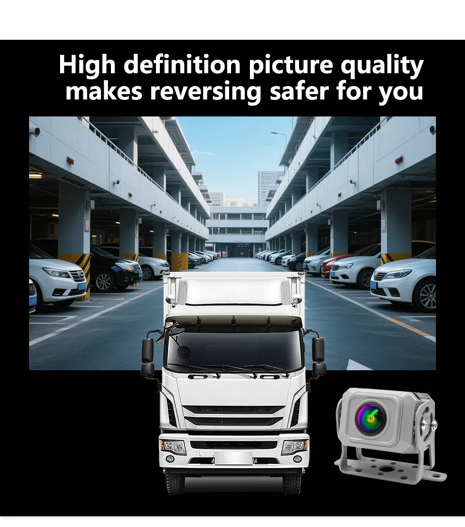 9-36V Hochleistungs-Fahrzeugkamera AHD1080P CVBS umschaltbar 180° ° Fisheye Starlight Nachtsicht Wasserdichte Rückfahrkamera für LKW – Detail 7