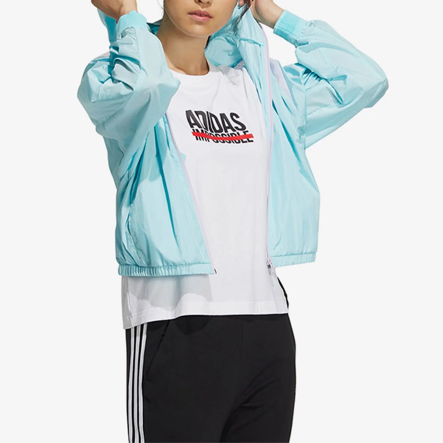 Adidas genuine Summer Women's Lightweight Loose Hooded Sun Protection Jacket HE9961