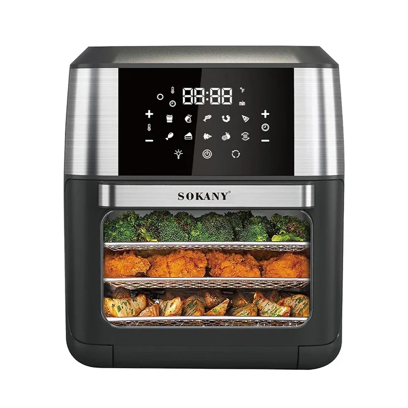SOKANY Kitchen home recipes accessories 12L no oil electric deep potatoes industrial air fryer