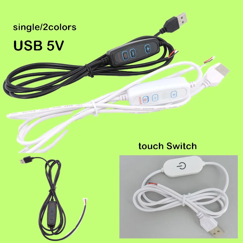 

DC 5V светодиодный 2-контактный 3-контактный диммер USB-порт, сенсорный источник питания, удлинительный кабель освещения, провод ВКЛ. ВЫКЛ. Для светодиодной лампы O1