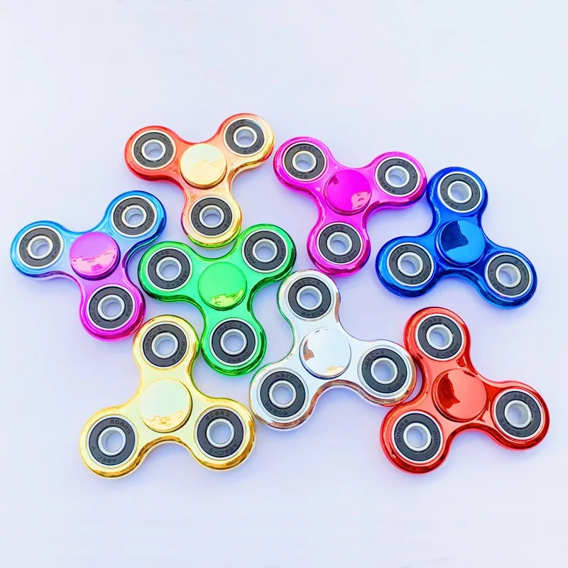 Vingerspinner met 3 messen en elektroforetische coating - Duurzaam metalen ijzeren fidgetspeeltje voor stressverlichting en op maat gemaakte ontwerpen