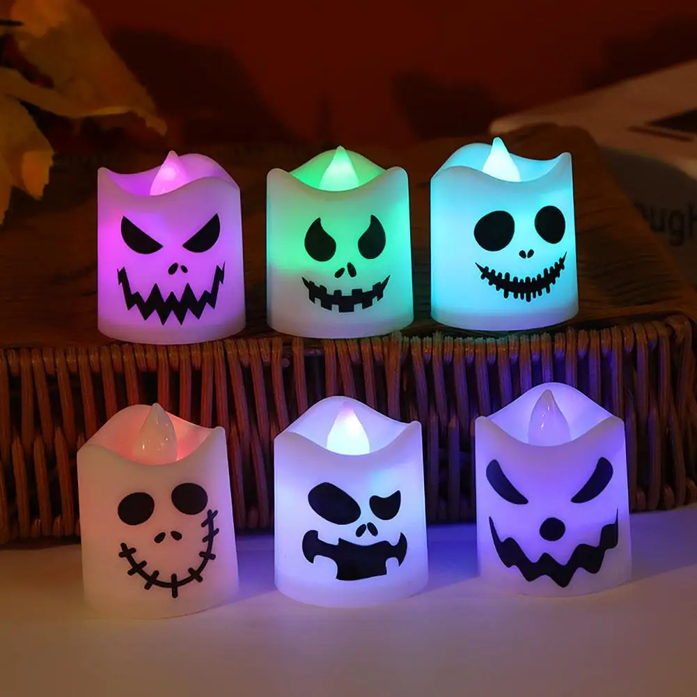 Electronic Halloween Decorations Spooky Candle Decorations Set Spooky with These 6pcs Halloween Ghost Pumpkin Led for Home