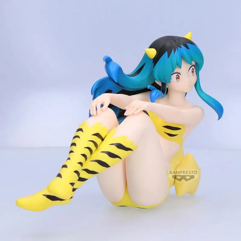 ของแท้ แบรนด์ใหม่ ไม่เคยเปิดใช้ ของสะสมจาก Bandai Banpresto ตัวละคร Urusei Yatsura Relax Time Lum ขนาด 13 ซม. ของตกแต่ง ของสะสม ของขวัญ ของเล่นพีวีซี