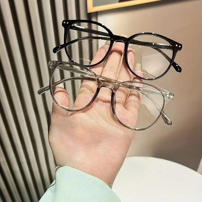 3 Stück Modische Runde Brillengestelle für Männer und Frauen Ultraleichte Vintage Transparente Brillen Einfache Brillenfassungen