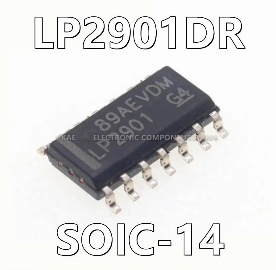 10Pcs/lot LP2901DR LP2901 Comparator General Purpose CMOS, MOS, Open-Collector 14-SOIC