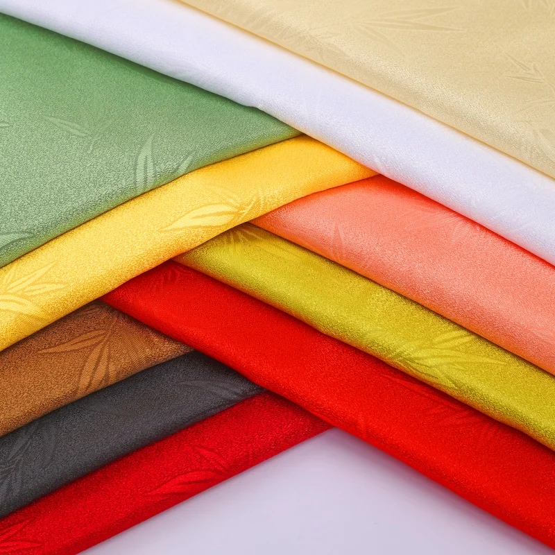 

Jacquard cloth, white shiny, national style costume, Hanfu costume, performance costume, satin jacquard fabric