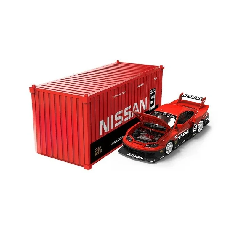 

1:64 S15 front cover openable red and black series container set