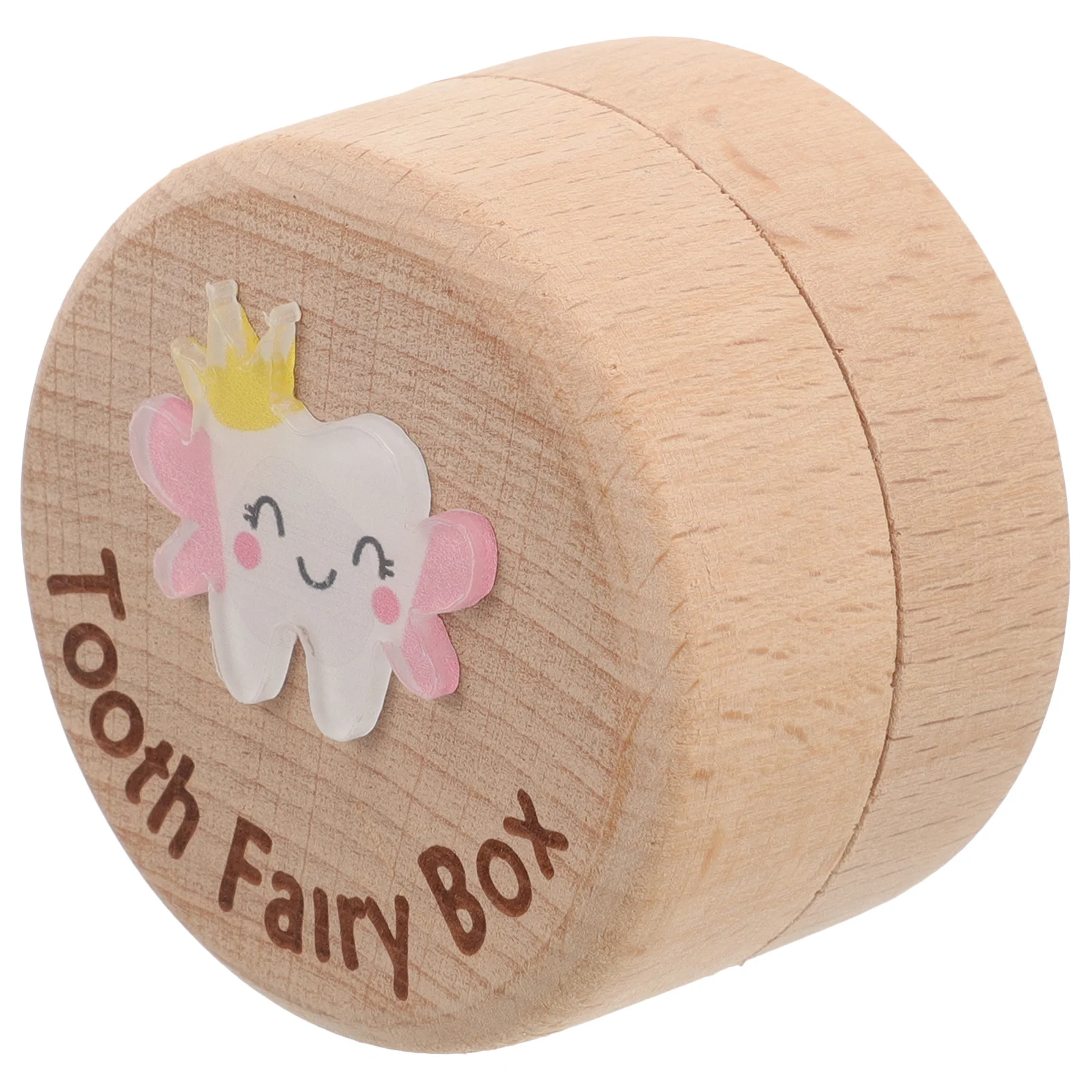 

Коробка для детских зубов, деревянный мультяшный дизайн, безопасный контейнер для хранения зубов и волос плода, органайзер на память, большая емкость