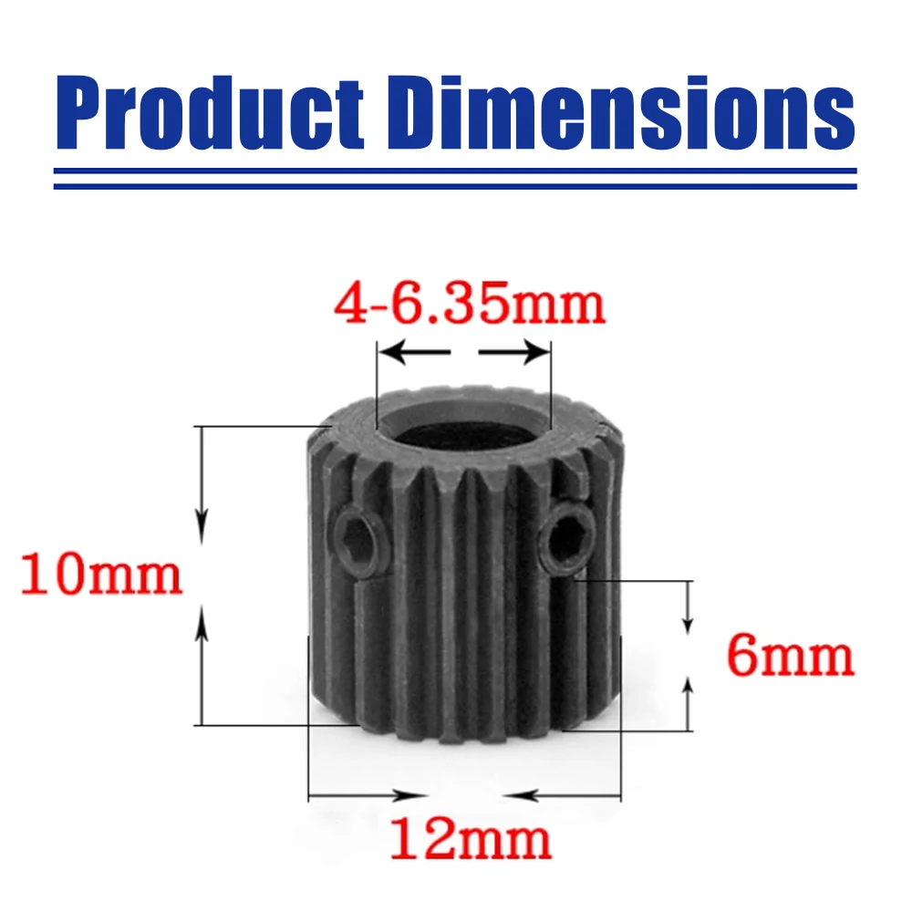 1/2/3pcs 0.5 Mod Pinion Gears 0.5M 20T 22T 24T Bore 4mm 5mm 6mm 6.35mm 45# Steel Spur Gear Transmission Accessories Motor Parts