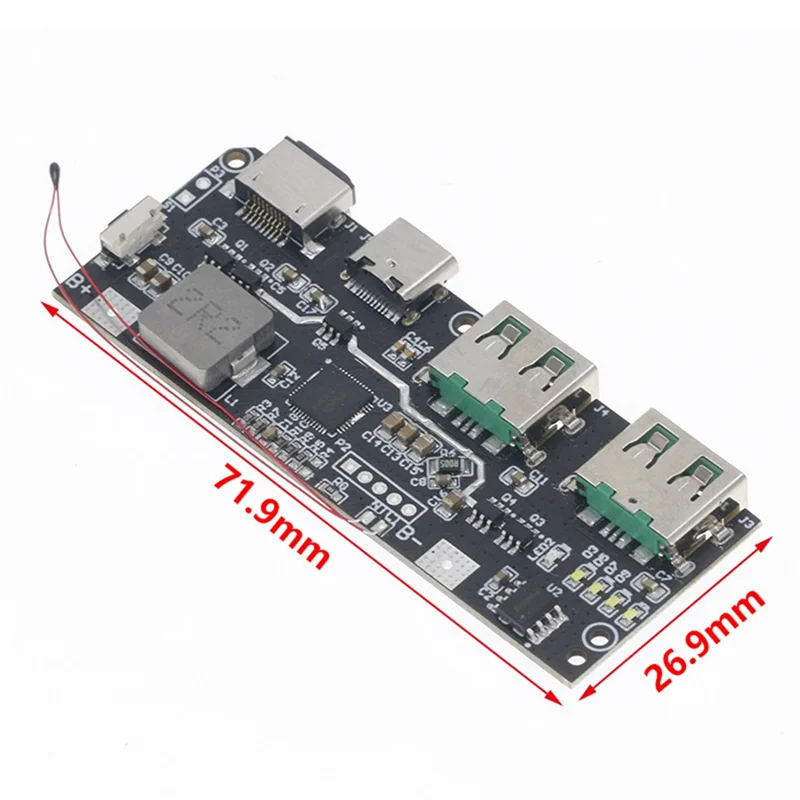 ABAN QC4.0 QC3.0 LED Dual USB 5V 4.5A 22.5W Micro/Type-C USB Mobile Power Bank 18650 Charging Module Temperature Protection