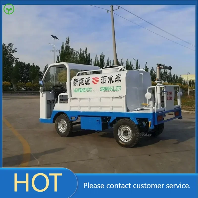 New energy electric four-wheel sprinkler 8 cubic meters, landscaping fog bubble four-wheel sprinkler, construction site