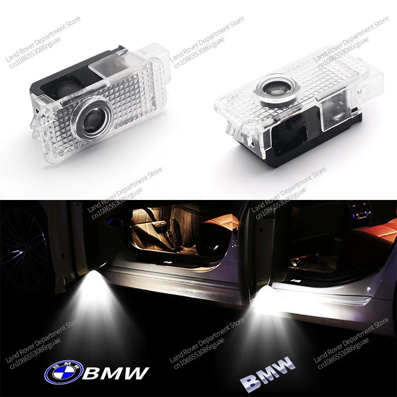 2/4Pcs Car Door Projector Lamps 3D Welcome Shadow Lights For Bmw M Performance 1 2 3 4 E90 E91 E93 E81 E82 F44 F45 F46 X1 X3 X5