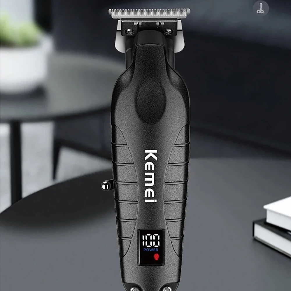 Kemei 2293 Professional Barber Hair Trimmer Zero Gapped Cordless Rechargeable Men Clippers Detailer Finish Hair Cutting Machine