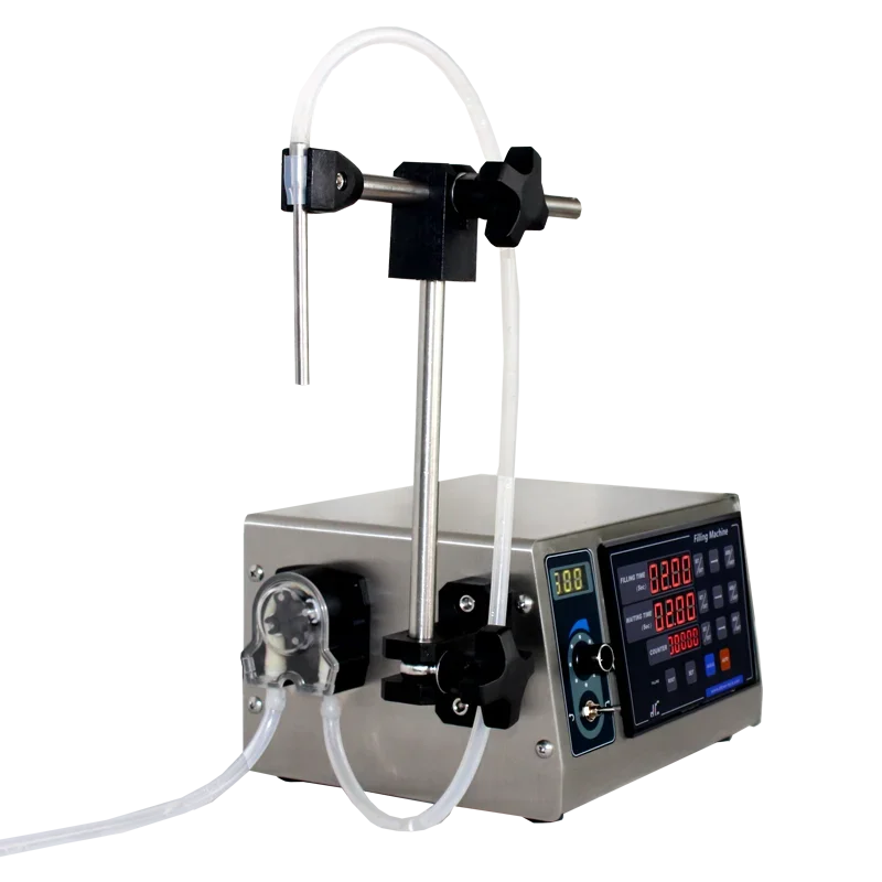 

small semi-automatic peristaltic pump filling machine GR1-6B plus manual alcohol essential oil perfume liquid filling machine